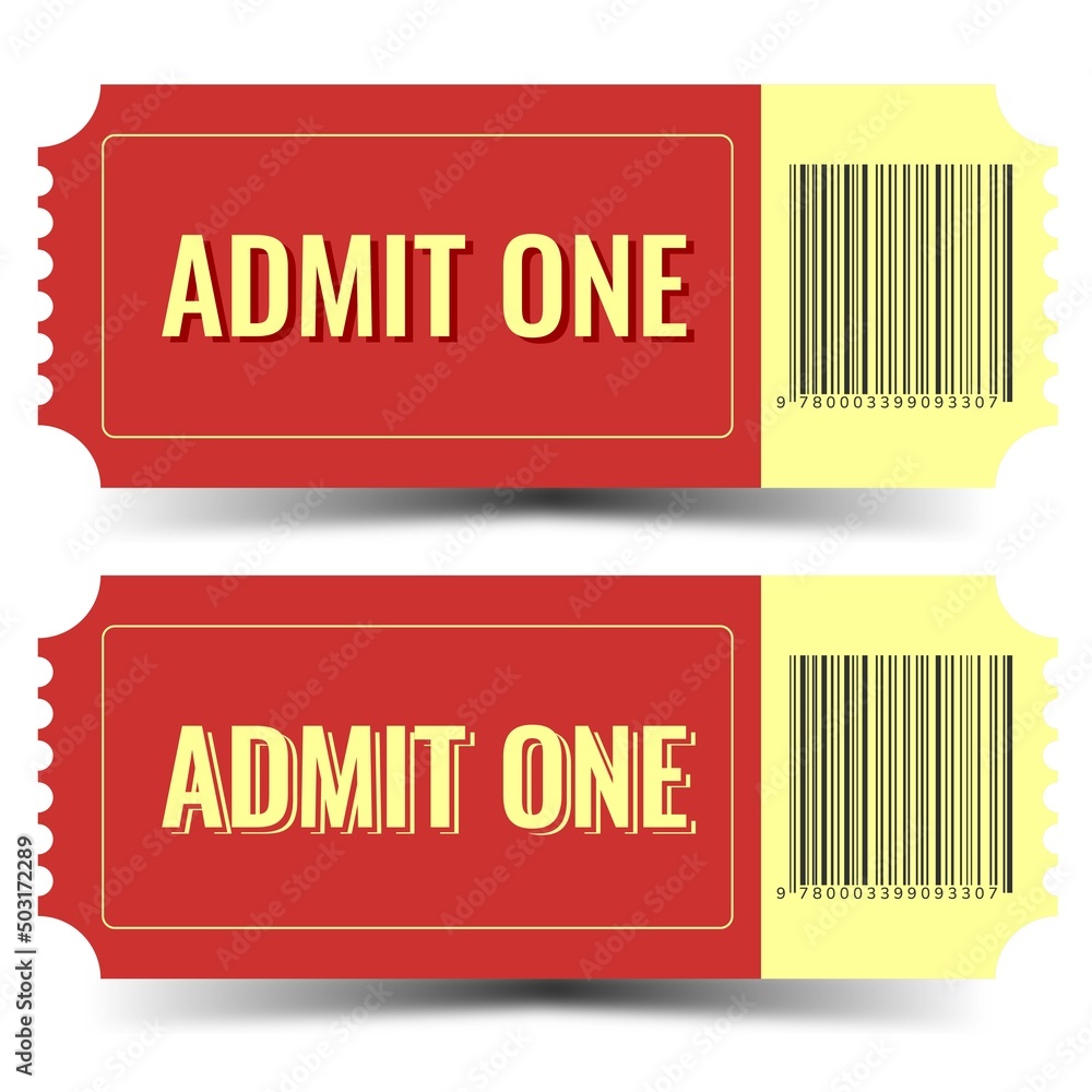 admit one ticket template. Concert ticket, lottery coupons. Vector coupon admit one ticket template. Concert ticket, lottery coupons. Vector coupon