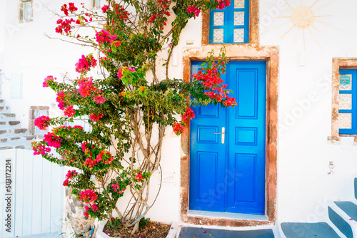 beautiful details of Santorini island, Greece