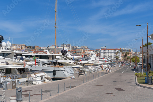 The old port marina in Cannes on the French Riviera photo