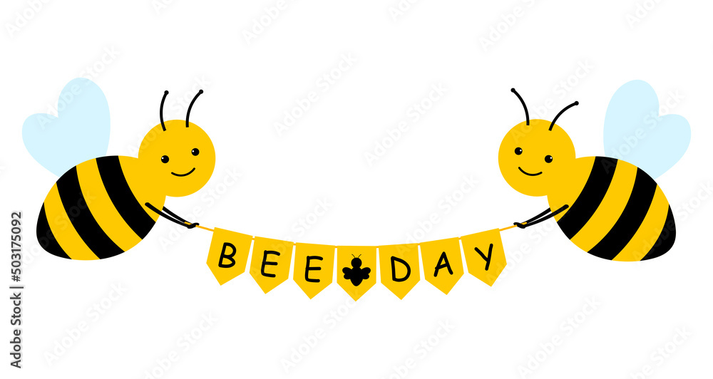 Set Bees day vector illustration Set Bees day vector illustration