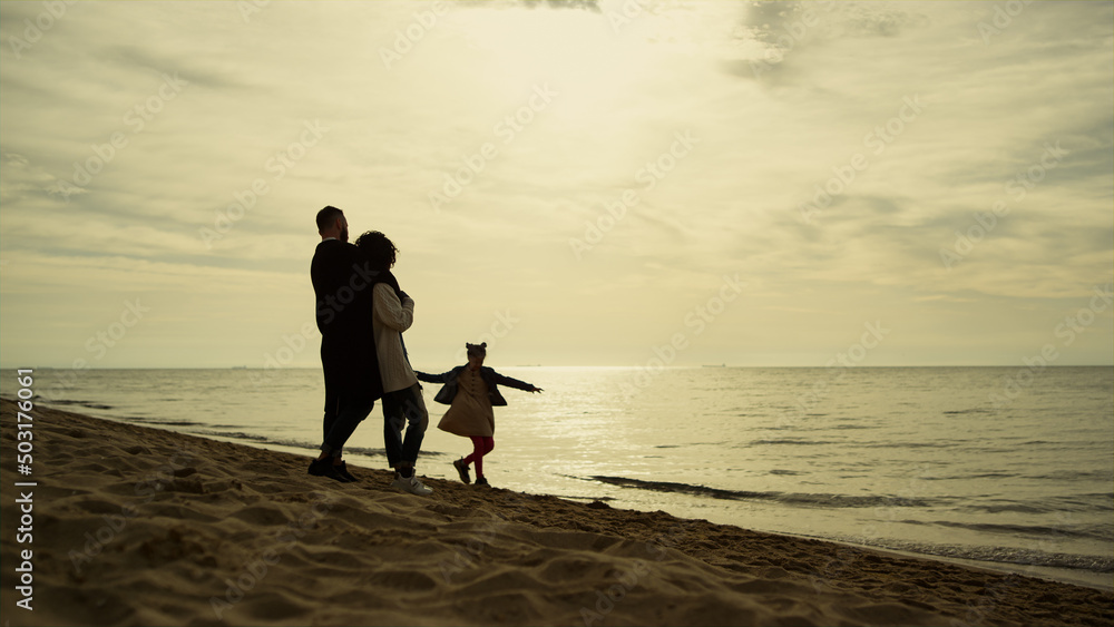 People enjoying family vacation together. Mom dad kid enjoying time kid outdoors People enjoying family vacation together. Mom dad kid enjoying time kid outdoors