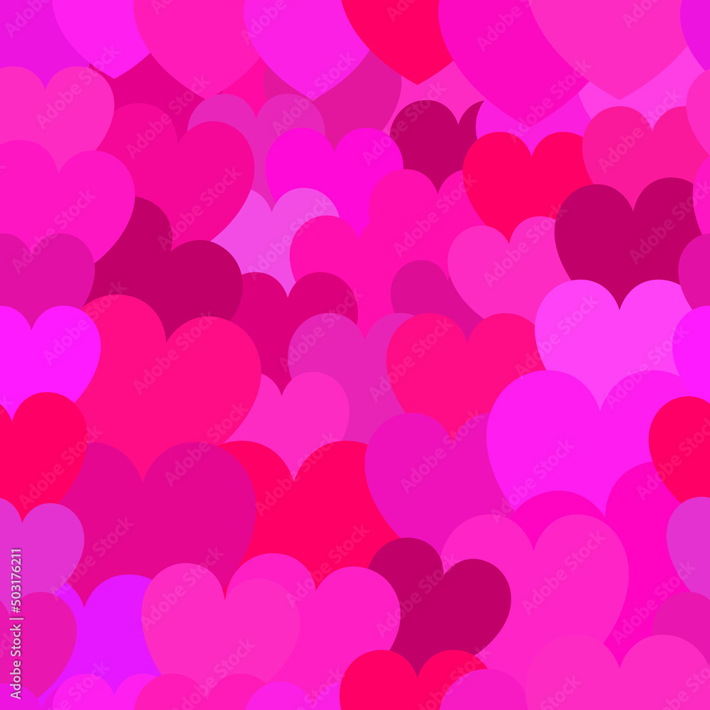 hearts vector seamless pattern. love, wedding, valentine, wishes, party, romantic, honeymoon background