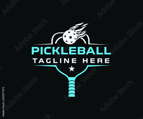 pickleball logo vector and sports logo