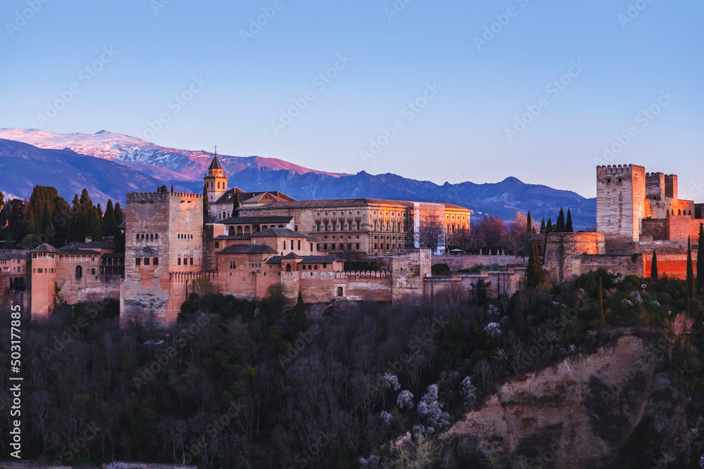 Alhambra Palace in Granada, Andalusia, Spain