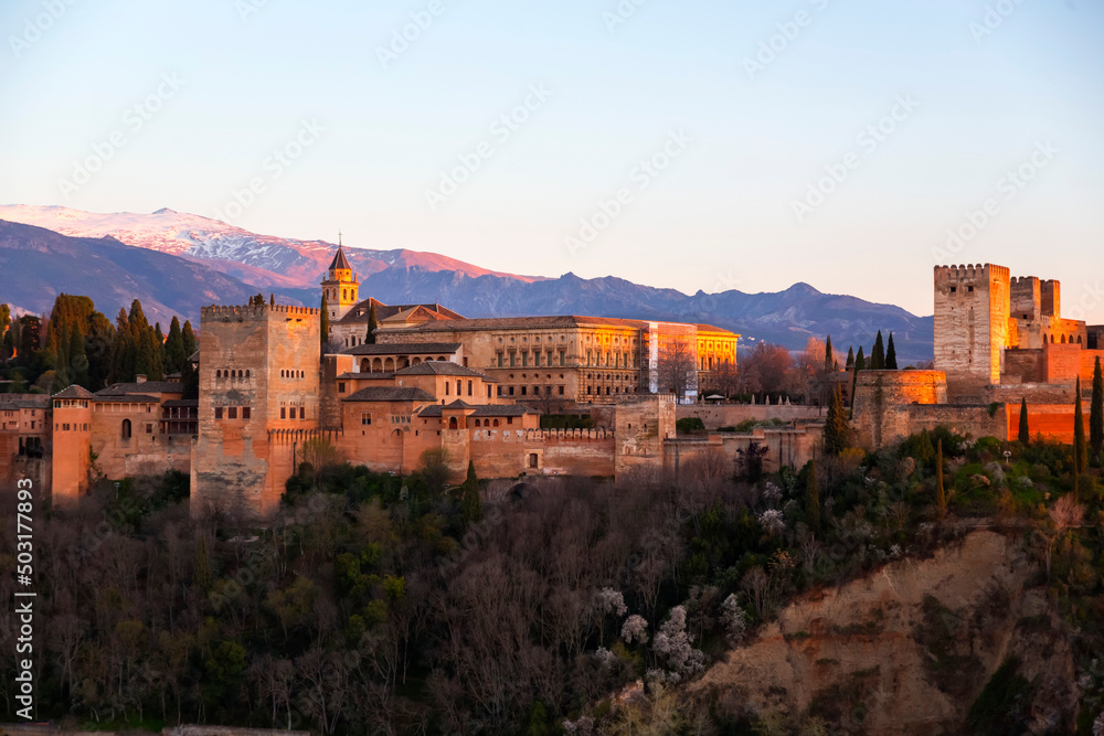 Alhambra Palace in Granada, Andalusia, Spain