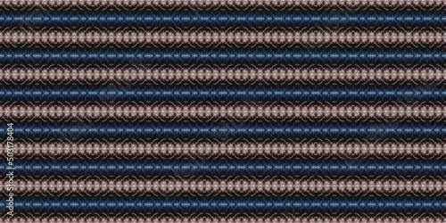 Dark indigo blu bandanna style tie dye border pattern. Seamless vintage ethnic silk home decor edging ribbon design. Masculine tape band. For modern vintage scarf and fashion decoration.