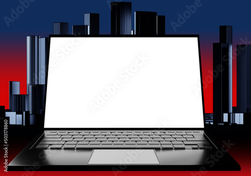 Laptop mock up. Laptop with...