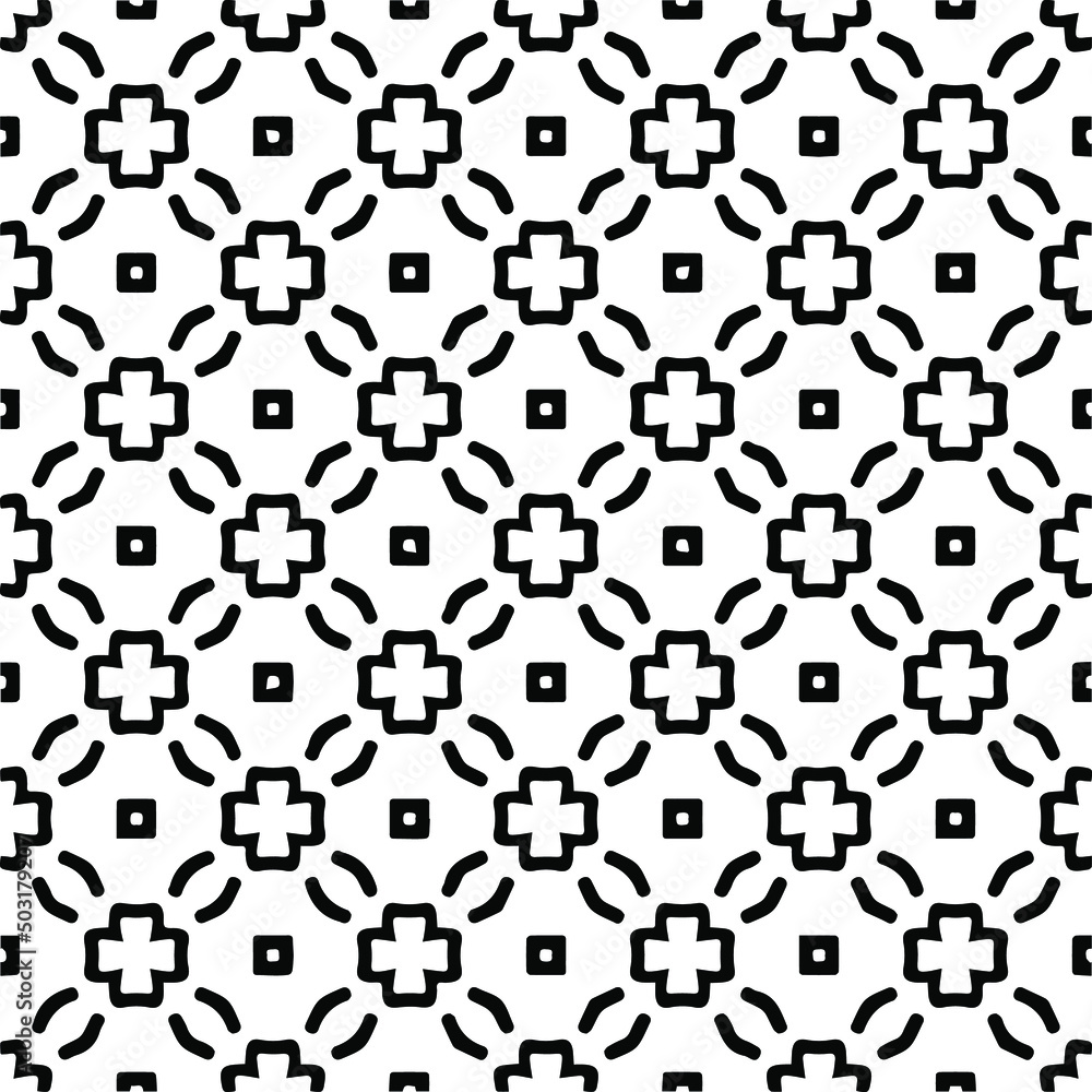 seamless pattern.Simple stylish abstract geometric background. Monochrome image. Black and white color. Design for decor, prints, textile.Design element for prints. 