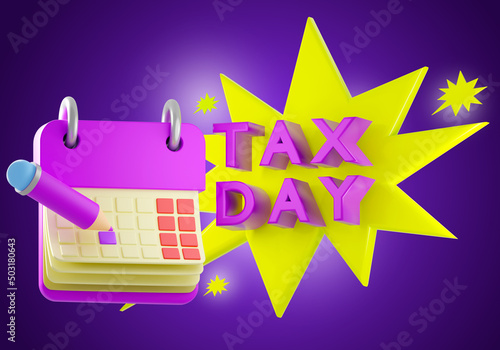 Tax day. Business concept o...
