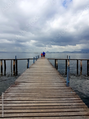 wooden pier on the sea