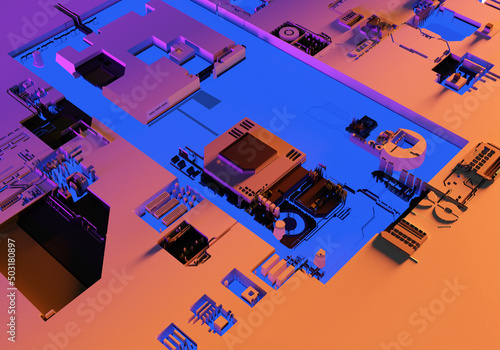 Electronic board abstract. ...