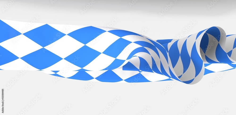 Bavarian flag using as background, 3d rendering panorama Bavarian flag using as background, 3d rendering panorama
