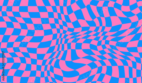 Hand drawn colorful retro style groovy psychedelic background