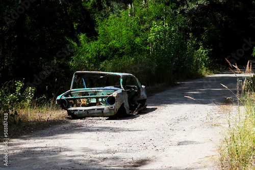 Abandonated soviet car in prypiat / Ukraine 