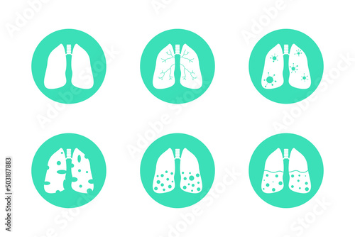 Lungs icon illustration for medical design. vector icons.