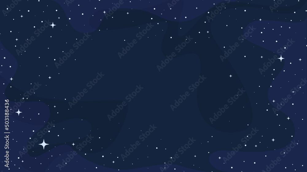 Outer space. Cosmos with stars background with copy space, deep space vector illustration Outer space. Cosmos with stars background with copy space, deep space vector illustration
