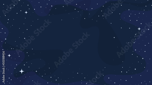 Outer space. Cosmos with stars background with copy space, deep space vector illustration