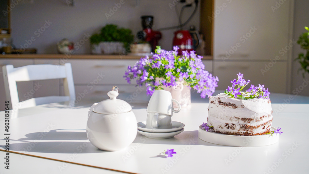 Naked cake, tort urodzinowy, aranżacja stołu Naked cake, tort urodzinowy, aranżacja stołu