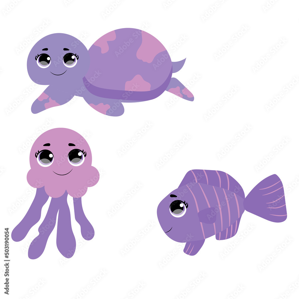 sea animals, turtle fish, octopus, cute animals sea animals, turtle fish, octopus, cute animals