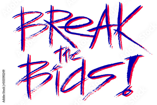 Break the bias design. Message to support gender equality. Iwomen's day campaign. Movement for women's rights.