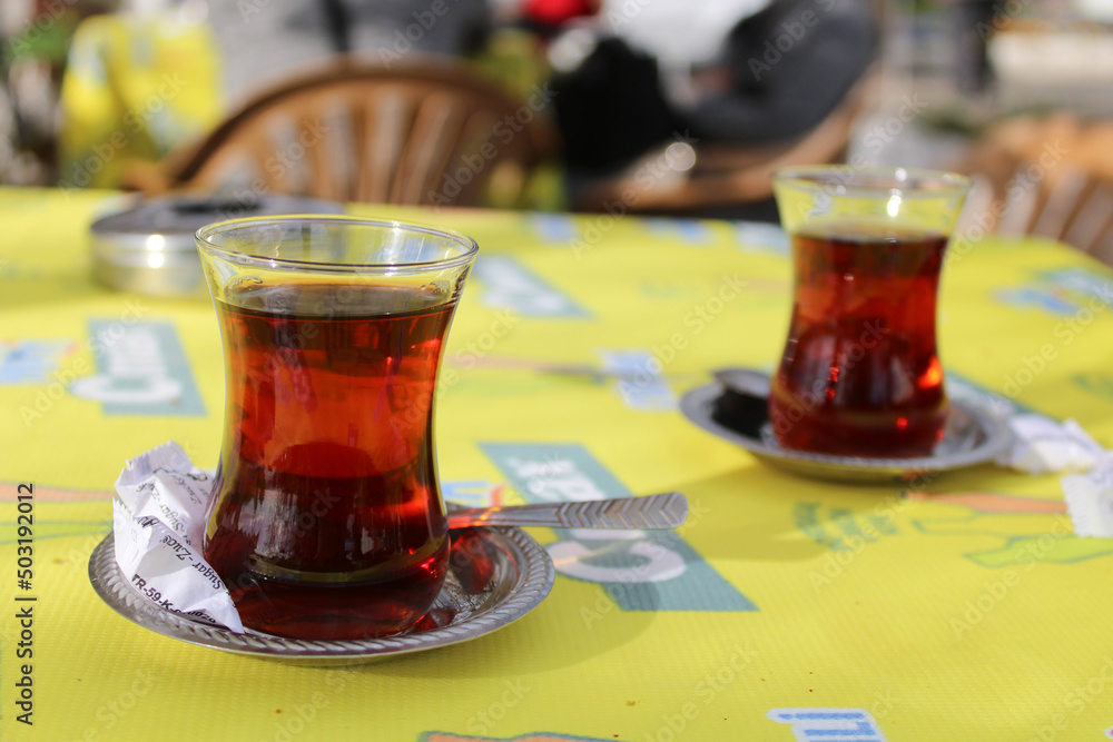 glass of Turkish tea glass of Turkish tea