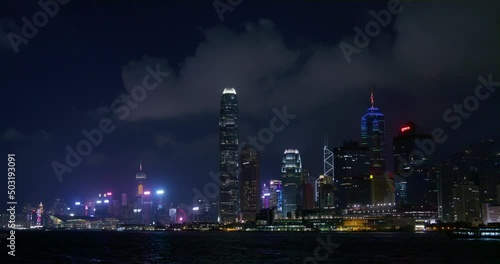 Wallpaper Mural Hong Kong city night Torontodigital.ca