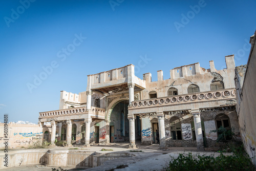 Abandoned Abdullah Al-Suleiman Palace, located in Makkah province of Saudi Arabia. photo
