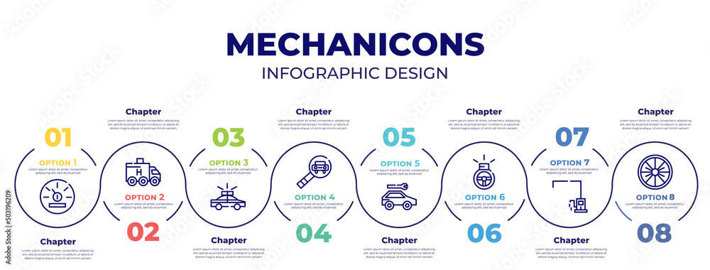 infographic template design vector with icons and 8 options or steps ...