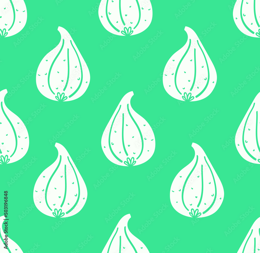 Cute white figs. Fruity seamless pattern. Summer design with creative figs. Hand drew ink doodle style. Abstract fruit. Cute white figs. Fruity seamless pattern. Summer design with creative figs. Hand drew ink doodle style. Abstract fruit.