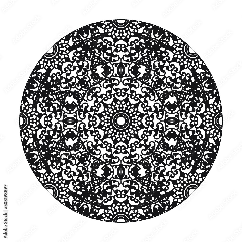 Hand drawn mandala. decoration in ethnic oriental  doodle ornament.