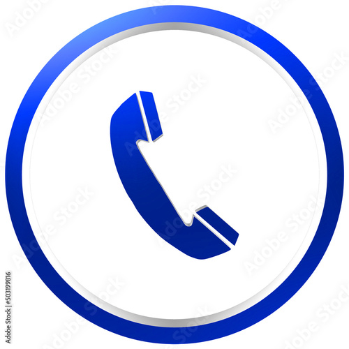 Contact, Telephone Icon 3D Illustration photo