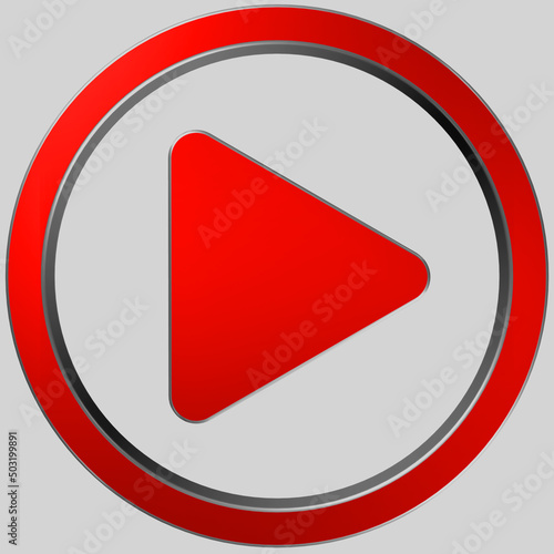 Free Download  Live streaming flat icon set vector illustration. Broadcasting and video news concept. 3D Play Icon Illustration - GFXLoad