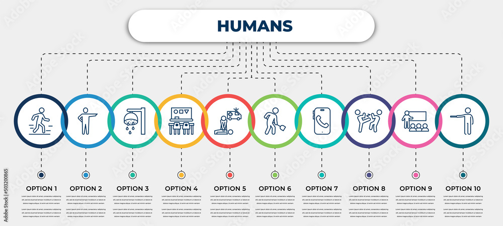 Vetor de vector infographic template with icons and 10 options or steps ...