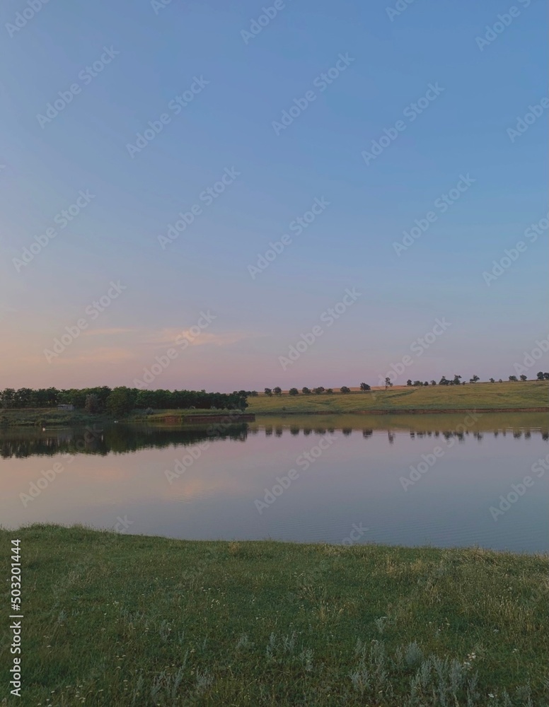 landscape with river and sky landscape with river and sky