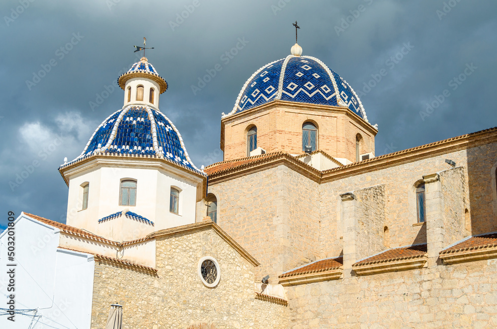 Church in the village of Altea, Spain