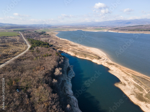 Aerial view of Pyasachnik Reservoir  Bulgaria