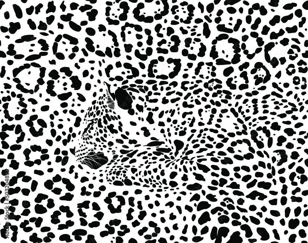 Fototapeta premium Seamless background Jaguars, Latin Panthera onca 
