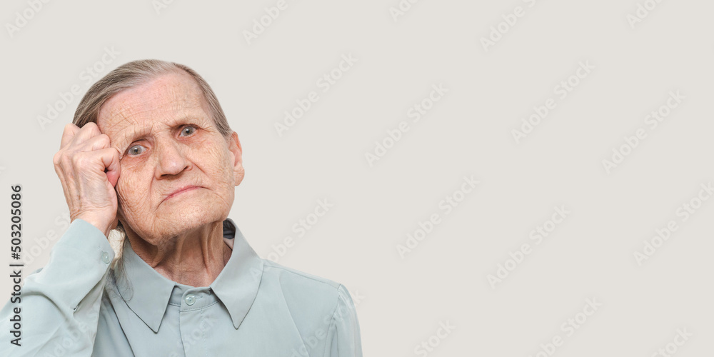 Fototapeta premium Elderly woman pain