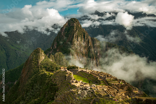 The historical Inca sanctuary Machu Picchu, is a UNESCO World Heritage, near Cusco. It is one of the most touristic sites in the world, and also the emblem of Peru.
