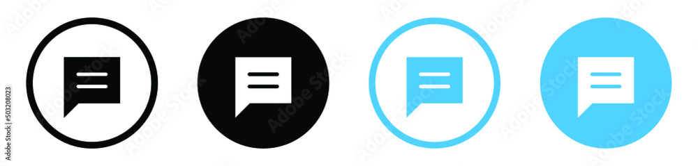 comment icon speech bubble symbol Chat message icons - talk message Bubble chat icon