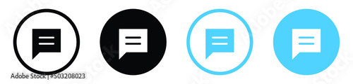 comment icon speech bubble symbol Chat message icons - talk message Bubble chat icon