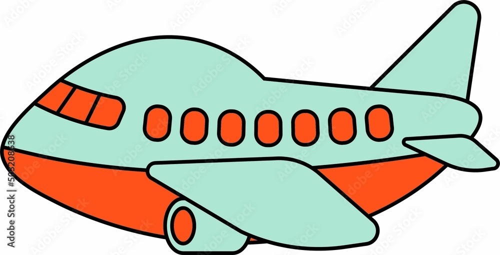 Airplane Transportation Vector Clip Art Graphic Airplane Transportation Vector Clip Art Graphic