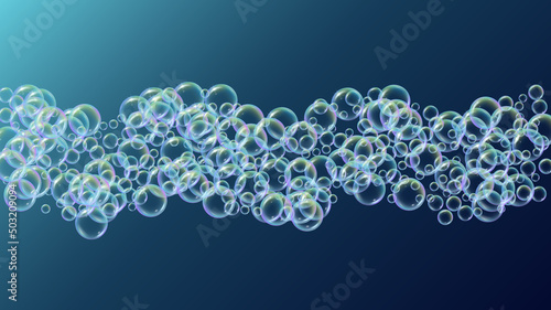 Soap foam. Detergent bath bubble and suds for bathtub. Shampoo.