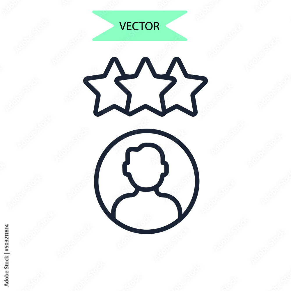 Employee skills icons symbol vector elements for infographic web Employee skills icons symbol vector elements for infographic web