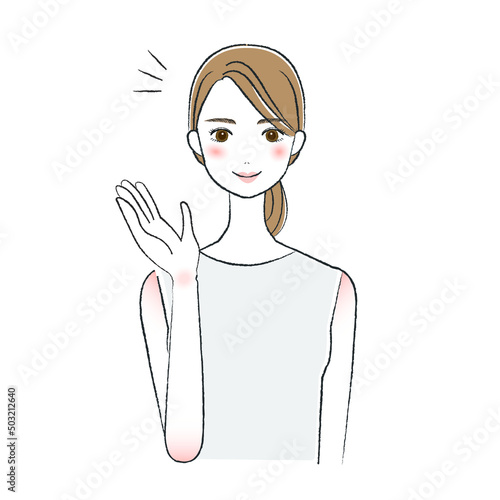 女性　美容　スキンケア　イラスト