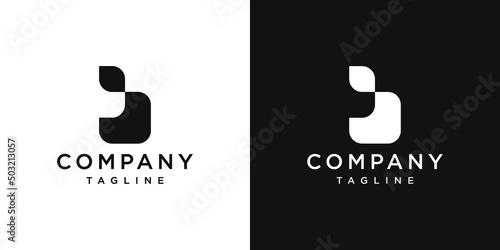 Creative Letter B Monogram Logo Design Icon Template White and Black Background