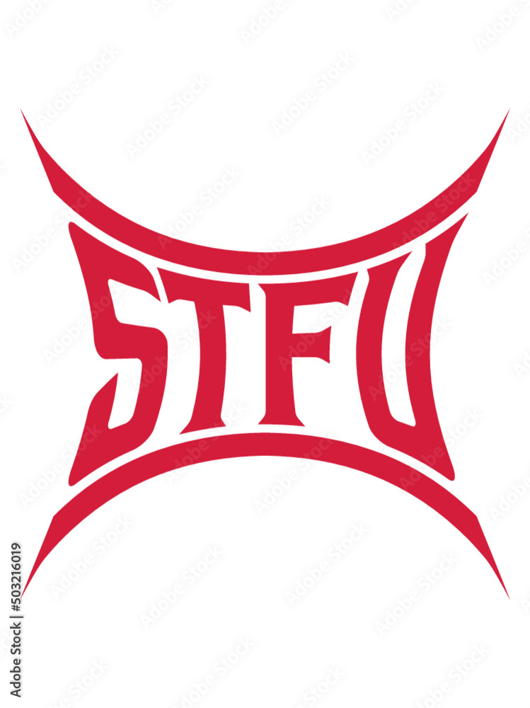 Logo STFU Text Stock Vector Adobe Stock