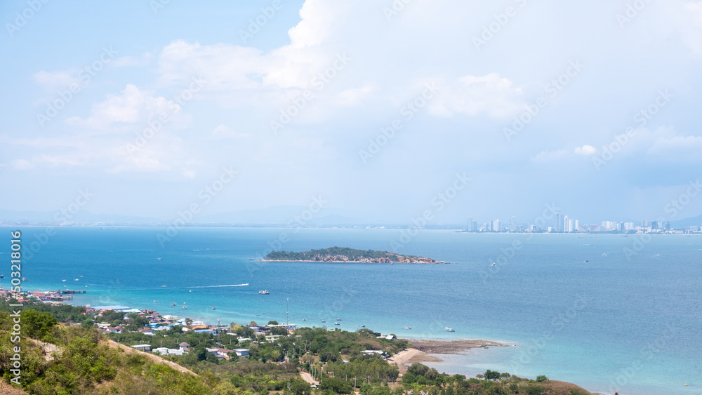 Koh Larn View Point Wind Turbine Chonburi Province ,Thailand