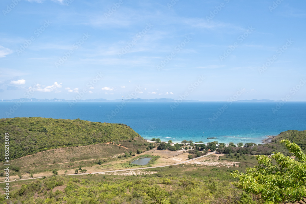 Koh Larn View Point Wind Turbine Chonburi Province ,Thailand