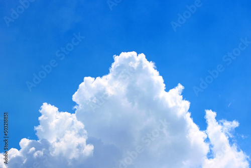 Blue sky with white clouds for background.